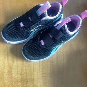 Reebok Kids Black and Teal Sneakers